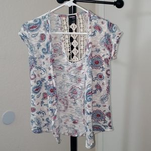 Over shirt with red/blue pattern